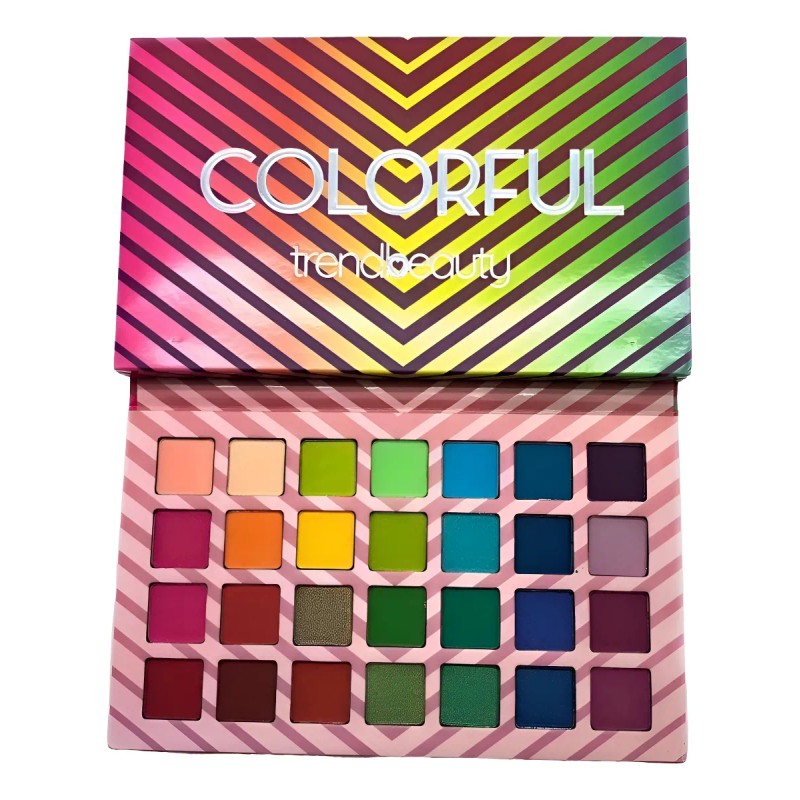 Paleta 28 Sombras Colorful Trend Beauty Original 28 Tonos Mate
