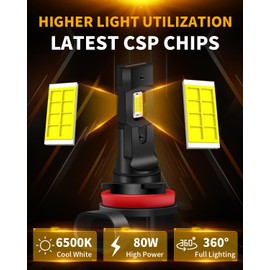 Dechiramo Compatible For 2010 2011 2012 2013 2014 2015 2016 2017 2018 2019 2020 Toyota 4Runner High Low Beam, Super Brightness 6000K White light,Car interior light bulb(Pack of 4)