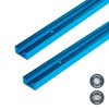 POWERTEC 71118 24 Inch Double-Cut Profile Universal T-Track with Predrilled