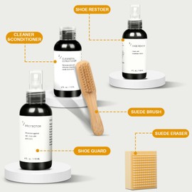 DIRDENI Shoe Cleaner Kit with Suede Eraser and Brush Shoe Protector Waterproof Conditioner Ideal For Suede and Leather Care
