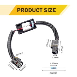 Merdege Muzzler Harness Disable Kit, VCM Control Module Wiring Line Socket, Control Module VCM Wiring Harness Plug, Compatible with Accord Odyssey Pilot (Black)