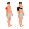 Thx4COPPER Magnetic Shoulder Brace, Compression Support Wrap Belt, Adjustable Stabilizer,Arm
