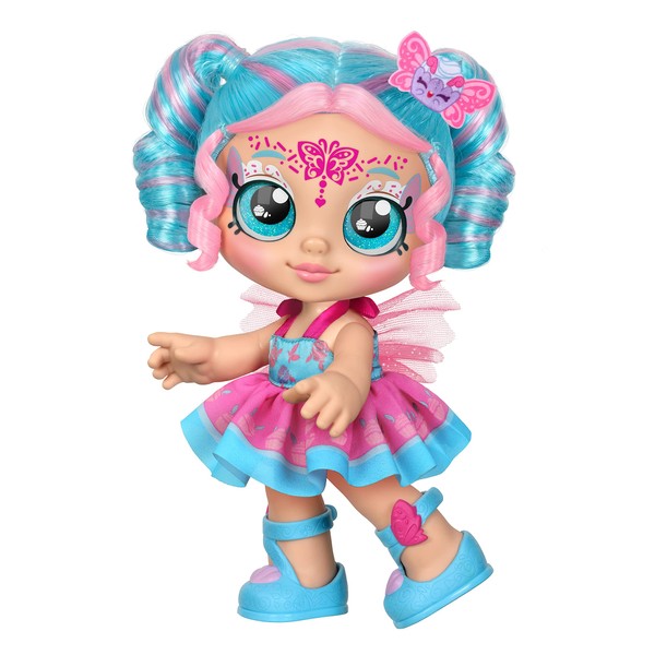 Kindi Kids 50243 Dress Jessicake Fairy Toddler face Paint Reveal. 1 Doll with Magic Sponge. Big Glittery Eyes, Changeable Clothes and Removable Shoes
