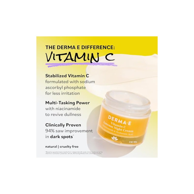 DERMA E Vitamin C Renewing Moisturizer with Probiotics and Rooibos,