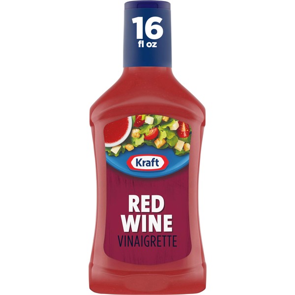 Kraft Red Wine Vinaigrette Salad Dressing (6 ct Pack, 16 fl oz Bottles)
