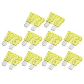 X AUTOHAUX 10pcs Blade Style Fuses 20A Blade Style Fuses for Car Boat Yellow