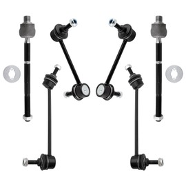 BOXI (Set of 6) Front & Rear Stabilizer Sway Bar Links + Front Inner Tie Rod Ends Fit for Ford Thunderbird 2003 2004 2005 | for Lincoln LS 2003 2004 2005 2006 | Replaces K80261 K80245 K80246 EV454