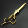Golden Barber Scissors Hair Sparse Scissors Set and Hair Scissors
