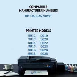 AZ SUPPLIES Compatible Ink Cartridge Replacement for HP 3JA03AN 962XL OfficeJet Pro 9010 9012 90013 9014 9015 9016 9018 919 9020 9022 9025 9026 9028 Black