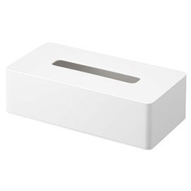 Yamazaki 5583 Tissue Case, Regular Size, White, Compatible Size: Inner Dimensions (W x D x H): Approx. 9.8 x 4.7 x 2.8 inches (25 x 12 x 7 cm) Tower, Storage Hide Packaging, Tissue Cover