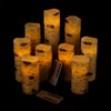 Vinkor Flameless Candles Battery Operated Candles Birch Effect 4" 5"