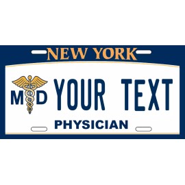 Interesting CUSTOMIZE THIS NEW YORK LICENSE PLATE - ANY TEXT YOU WANT, Physician Doctor MD
