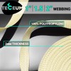 TECEUM 1.5 Inch Webbing – Cream – 10 Yards –