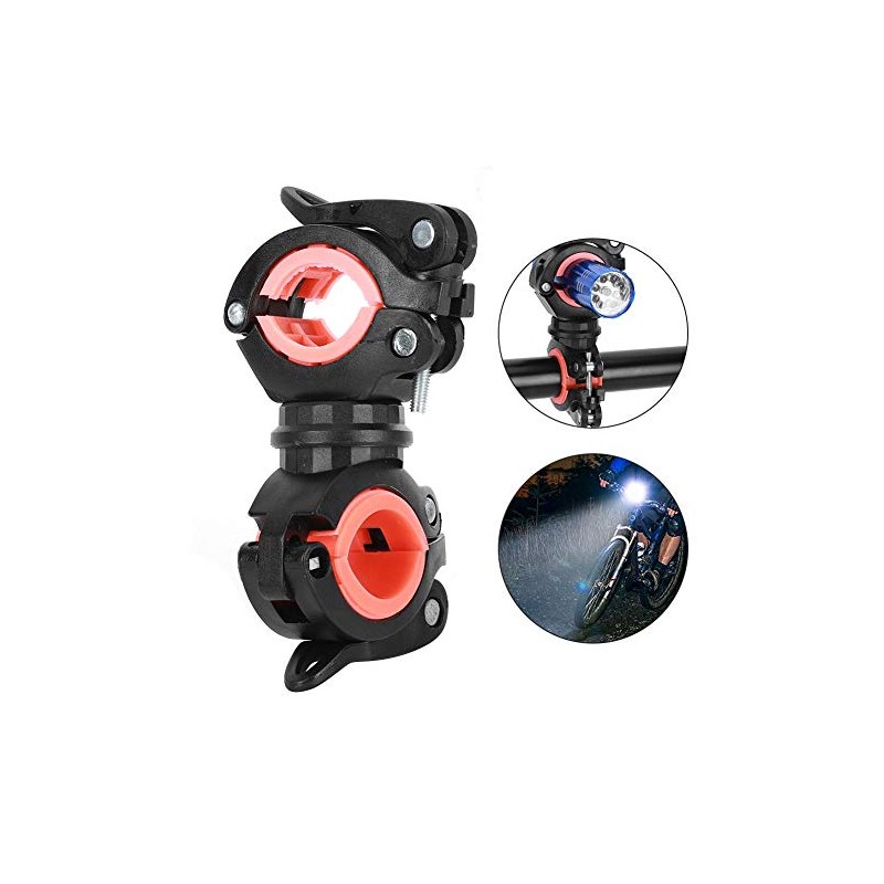 VGEBY 360 Degree Rotatable Bicycle Torch Mount Torch Clip Bike