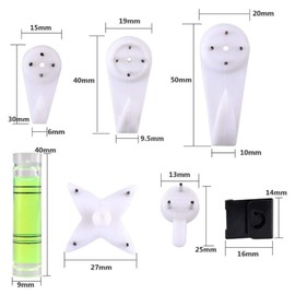 47Pcs Non-Trace Wall Picture Hooks Plastic Invisible Traceless Drywall Picture Hanging Kit