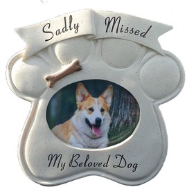 David Fischhoff Memorial Sadly Missed Dog Paw Frame