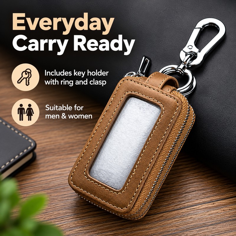 Genuine Leather Key Holder for Car & House Keys –