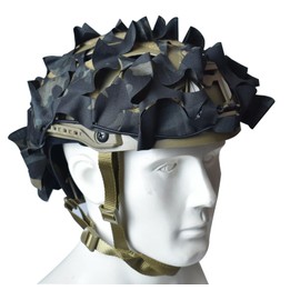 Hdlsina Breathable Mesh Camo Tactical Helmet Cover Outdoor Airsoft Paintball Tactical Military Gear Combat Fast Helmet Cover in Size M/L (Net Bkcp)