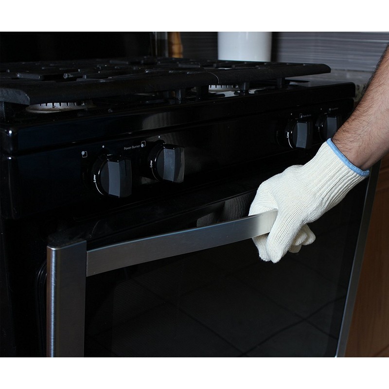 Brandobay Heat Resistant Oven Gloves, White