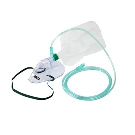 Dynarex 33052 Adult Non-Rebreather Elongated Mask with 7' Tubbing and 1000L Reservoir Bag, Standard Connector, Pack of 50