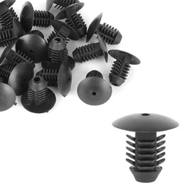 20pcs 10mm Hole Dia Plastic Bolt Rivets Fastener Mudguard Bumper Retainer Clips Black for Auto