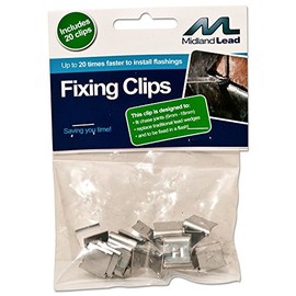 Hall Clips -Bag of 20 - Lead Flashing Fixing Clip - Fixed in a Flash! Quick Flashing Clips Easy Flash use in The Chase to Dress Before Pointing or Sealing