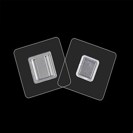 CARURLIFF 1 Pairs Shower Caddy Adhesive Relacement Sticker for Bathroom Kitchen, Square Double-Sided Adhesive Sticky Hook for No Drilling Wall Mount Holder, 6 cm