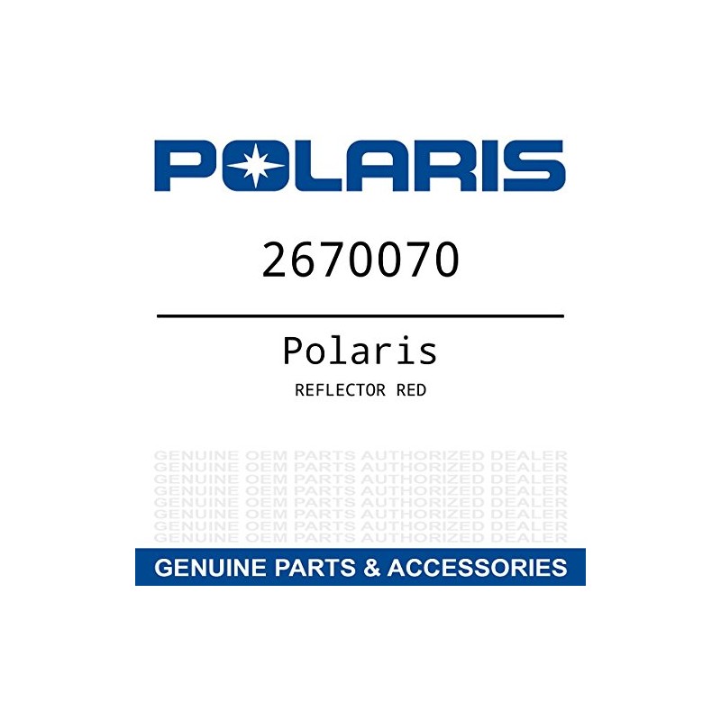 Polaris Ranger Reflector, Red, Genuine OEM Part 2670070, Qty 1