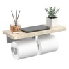 SAMAH Marble Double Toilet Paper Holder with Shelf, 304 Stainless