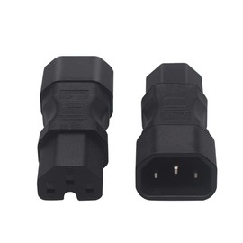Toptekits IEC C14 to C15 Power Converters Travel Plug Adapter, IEC 320 C14 Male to C15 Kettle Plug Female Electrical adapters,1-Pack (C14 to C15 Adapter)
