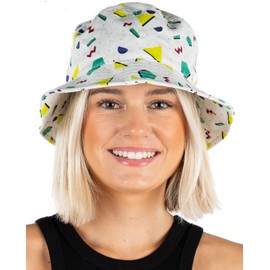 Funky Junque Father Son Matching Pizza Bucket Hats for Kids, Toddlers, and Adults 100% Cotton Family Boonie Cap