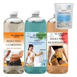 Bio Spa - Kit 3 Gel Reductivos Rafirmante +sales Reductivas De Regalo