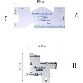Silver Mini Sewing Measuring Gauge Metal Seam Gauge Sewing Ruler Sewing Knitting Tool Sewing Accessories for DIY Sewing Craft, Sewing Rulers, Tape Measures and Rulers