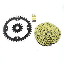 2006-2009 fits Yamaha YFM700 700 Raptor Yellow Chain and Black Sprocket 14/38 98L