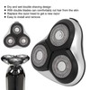 Replacement Electric Shaving Head 360° Floating Double Shaving Rings Head