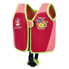 SwimBest Life Jacket / Buoyancy Aid with Safety Belt and Removable Floats (Power of Flowers III, L (19-30 kgs)