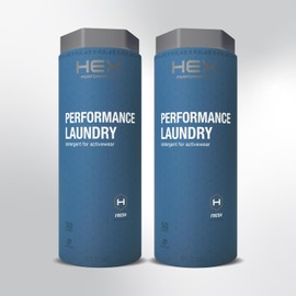HEX Performance Laundry Detergent, Fresh, 100 Loads (Pack of 2) - Designed for Activewear, Eco-Friendly, Concentrated Formula