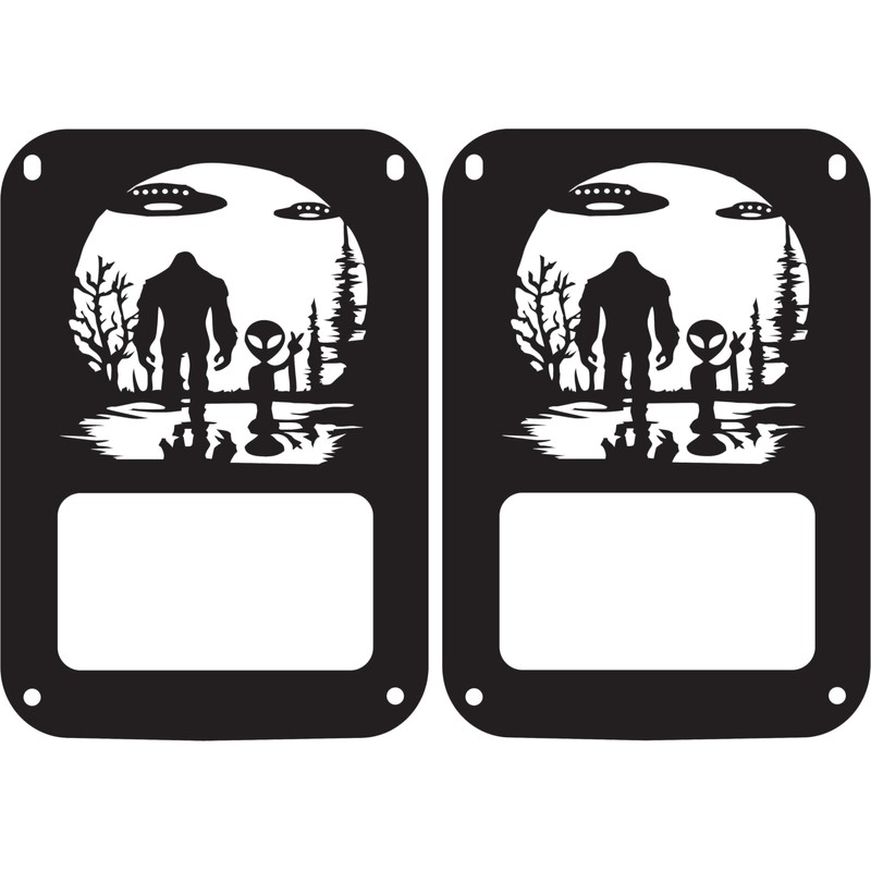 JeepTails Bigfoot and Alien tail lamp light covers Compatible with