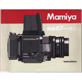 Mamiya (( 5 languages to pick )) MAMIYA RB PRO-SD INSTRUCTION MANUAL (ORIGINAL PRINT)