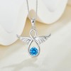 Lwsary Angel Wings Necklace 925 Sterling Silver Guardian Angel Necklace