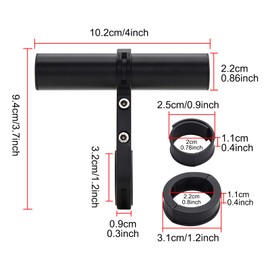 NWpangu Bike Handlebar Extender, Single Clamp Aluminum Alloy Black Bicycle Handlebar Extension Bracket for Holding Motorcycle Speedometer GPS Phone Mount.