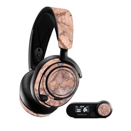 MightySkins Glossy Glitter Skin Compatible with SteelSeries Arctis Nova Pro - Blush Marble | Protective, Durable High-Gloss Glitter Finish | Easy to Apply, Remove, and Change Styles | Made in The USA