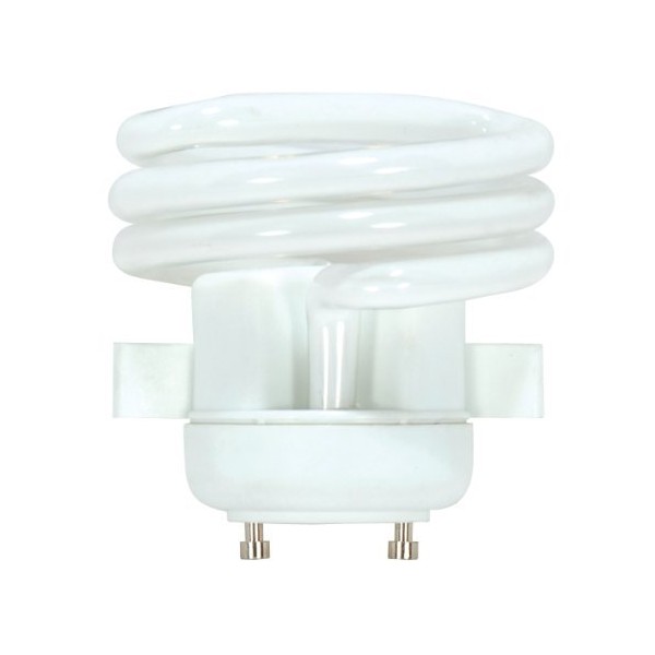 Satco S8228 18 Watt (75 Watt) 1100 Lumens Squat Spiral CFL Soft White 2700K GU24 Base Light Bulb by Satco