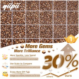 qiipii Copper Resin Rhinestones w B7000 Jewelry Glue for Bedazzling Crafting 2mm-6mm Brown Flatback Jelly Stones Diamonds Gems Bedazzler Kit for Nails Face Eyes Makeup Tumblers Bottles Crafts Shoes