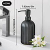 Monsully Pack of 2 Soap Dispensers, Matte Black, 400 ml,