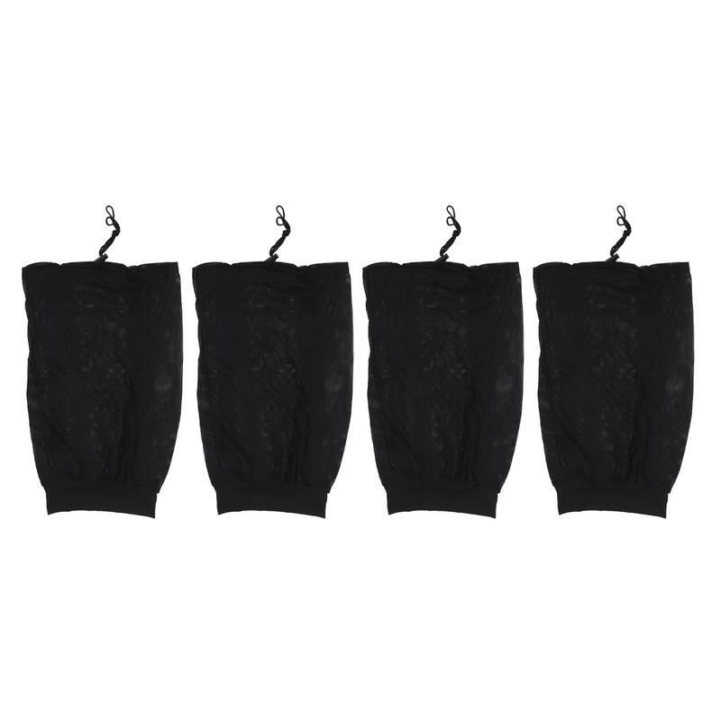 4pcs Hair Net Plopping Hat Drawstring Adjust Strap Washable Reusable