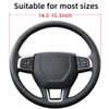 Leather Steering Wheel Cover Compatible with Camaro RS 14-15 Inch(red)