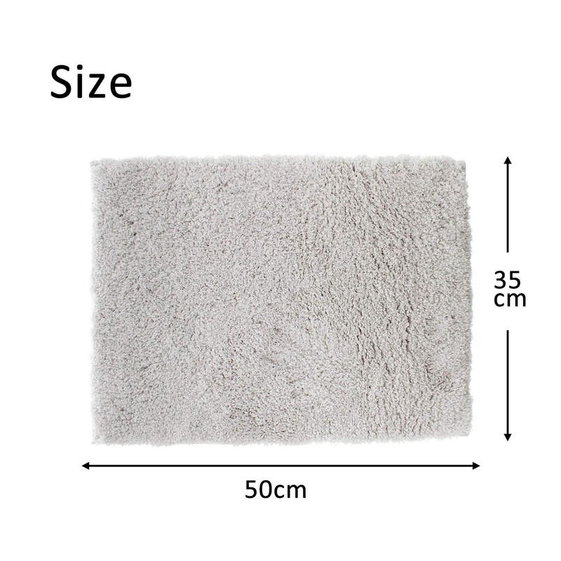 Hashizume Shoten Bathroom Foot Towel Mat, Light Gray, Approx. 13.8