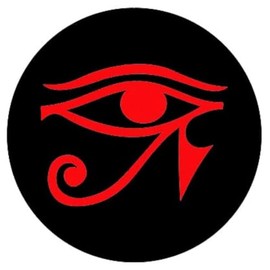 OTA STICKER VN Sticker Bumper Vinyl Symbol Eye of Horus Sign Embroidered Applique Decal Tumbler Hard HAT Helmet Vehicles Decor Laptop Notebook Water Proof Scrapbook Gift, Red