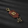 XGALBLA Initial Letter Keychain Brown Leather Alphabet llaveros Personalizados Keychain
